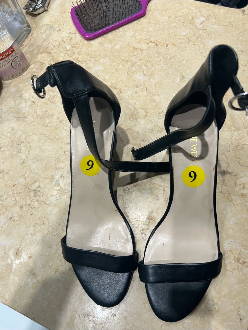 Nine West Black Women's Ankle-Strap Sandals